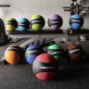 RitFit Weighted Medicine Ball – Non-Slip Rubber Shell & Dual Texture Grip – Workout Exercise Ball for Core Strength, Balance Training, Coordination Fitness – Multiple Weights & Colors(Blue-8LB)