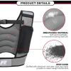 RitFit Weighted Vest, 4lb/8lb/10lb/12lb/15lb/20lb Weight Vest with Reflective Stripes, Weight Vest Adjustable for Women and Men Workout, Strength Training, Running, Fitness, Jogging, Walking(15LB)