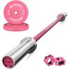RitFit 4FT Olympic Barbell Weight Set for Men and Women, Weight Bar for Weight Lifting, Squat and Bench Press (with 50LB Weight Plate)