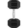 RitFit 5-300LBS Rubber Encased Hex Dumbbell Sets with Optional Rack for Home Gym, Coated Hand Weights for Strength Training, Workouts(1 X 45 LBS)