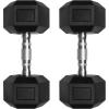 RitFit 5-650 LBS PVC Encased Hex Dumbbell Sets with Optional Rack for Home Gym, Hand weight with Chrome Handle for Strength Training, Workouts(2X30LBS)