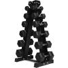 RitFit 5-650 LBS PVC Encased Hex Dumbbell Sets with Optional Rack for Home Gym, Hand weight with Chrome Handle for Strength Training, Workouts((5+10+15+20+25+30)210LBS SET)