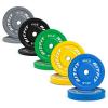 RitFit Color Coded Olympic Bumper Plate for Barbell – 2-Inch Weight Plates With Steel Insert, Rubber Weights for Strength Training in Home Gym(260 Set)