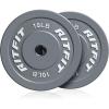 RitFit Color Coded Olympic Bumper Plate for Barbell – 2-Inch Weight Plates With Steel Insert, Rubber Weights for Strength Training in Home Gym(2X10LB)