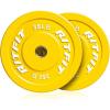 RitFit Color Coded Olympic Bumper Plate for Barbell – 2-Inch Weight Plates With Steel Insert, Rubber Weights for Strength Training in Home Gym(2X35LB)
