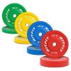 RitFit Color Coded Olympic Bumper Plate for Barbell – 2-Inch Weight Plates With Steel Insert, Rubber Weights for Strength Training in Home Gym(320 Set)