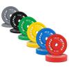 RitFit Color Coded Olympic Bumper Plate for Barbell – 2-Inch Weight Plates With Steel Insert, Rubber Weights for Strength Training in Home Gym(370 Set)