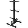 RitFit Horizontal/Vertical Weight Plates Rack, Weight Storage Rack with Barbell Bumper Weight Plates Holder for 2-Inch Weight Plates, Olympic Bar Storage Rack with Handle and Rolling Wheels(Vertical)