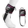 RitFit Kickback Ankle Straps Padded Ankle Strap for Cable Machine,Strong Hook and Loop,Reinforced 3 D-Ring, Adjustable Comfort fit Neoprene – Premium Ankle Cuffs to Enhance Abs, Glute & Leg Workouts(pink)