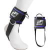 RitFit Kickback Ankle Straps Padded Ankle Strap for Cable Machine,Strong Hook and Loop,Reinforced 3 D-Ring, Adjustable Comfort fit Neoprene – Premium Ankle Cuffs to Enhance Abs, Glute & Leg Workouts(blue)