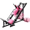 RitFit Leg Press Hack Squat Machine, Professional Adjustable Leg Press Machine for Home Gym with Linear Bearing, Specialty Hack Squat Machine for Full Lower Body Workout with Weight Storage Posts(Pink)