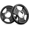 RitFit Olympic Rubber Grip Plates for Barbell, 2-Inch Weight Plates for Weightlifting and Strength Training in Home & Gym, Single, Pair and Sets(2.5/5/10/25/35/45 LB)(2X2.5LB)