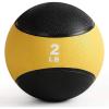 RitFit Weighted Medicine Ball – Non-Slip Rubber Shell & Dual Texture Grip – Workout Exercise Ball for Core Strength, Balance Training, Coordination Fitness – Multiple Weights & Colors(Yellow-2LB)