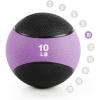 RitFit Weighted Medicine Ball – Non-Slip Rubber Shell & Dual Texture Grip – Workout Exercise Ball for Core Strength, Balance Training, Coordination Fitness – Multiple Weights & Colors(Purple-10LB)