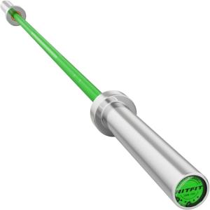 RITFIT 7FT Olympic Barbell for Strength and Weightlifting Training – 2 Inch Olympic Bar for Squat, Deadlift, Bench Press, Curl, Overhead Press – 600lbs/1000lbs/1200lbs Capacity(Sliver/Green)