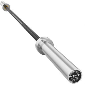 RITFIT 7FT Olympic Barbell for Strength and Weightlifting Training – 2 Inch Olympic Bar for Squat, Deadlift, Bench Press, Curl, Overhead Press – 600lbs/1000lbs/1200lbs Capacity(Sliver/Black)