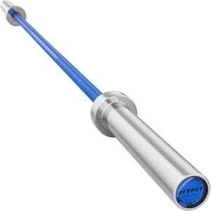 RITFIT 7FT Olympic Barbell for Strength and Weightlifting Training – 2 Inch Olympic Bar for Squat, Deadlift, Bench Press, Curl, Overhead Press – 600lbs/1000lbs/1200lbs Capacity(Sliver/Blue)