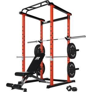 RitFit PPC01 Power Cage 1000LB Capacity and Packages with Optional Basic Power Rack, Weight Bench, Barbell Set with Olympic Barbell, DIY LAT Pull Down Pulley System, for Garage & Home Gym