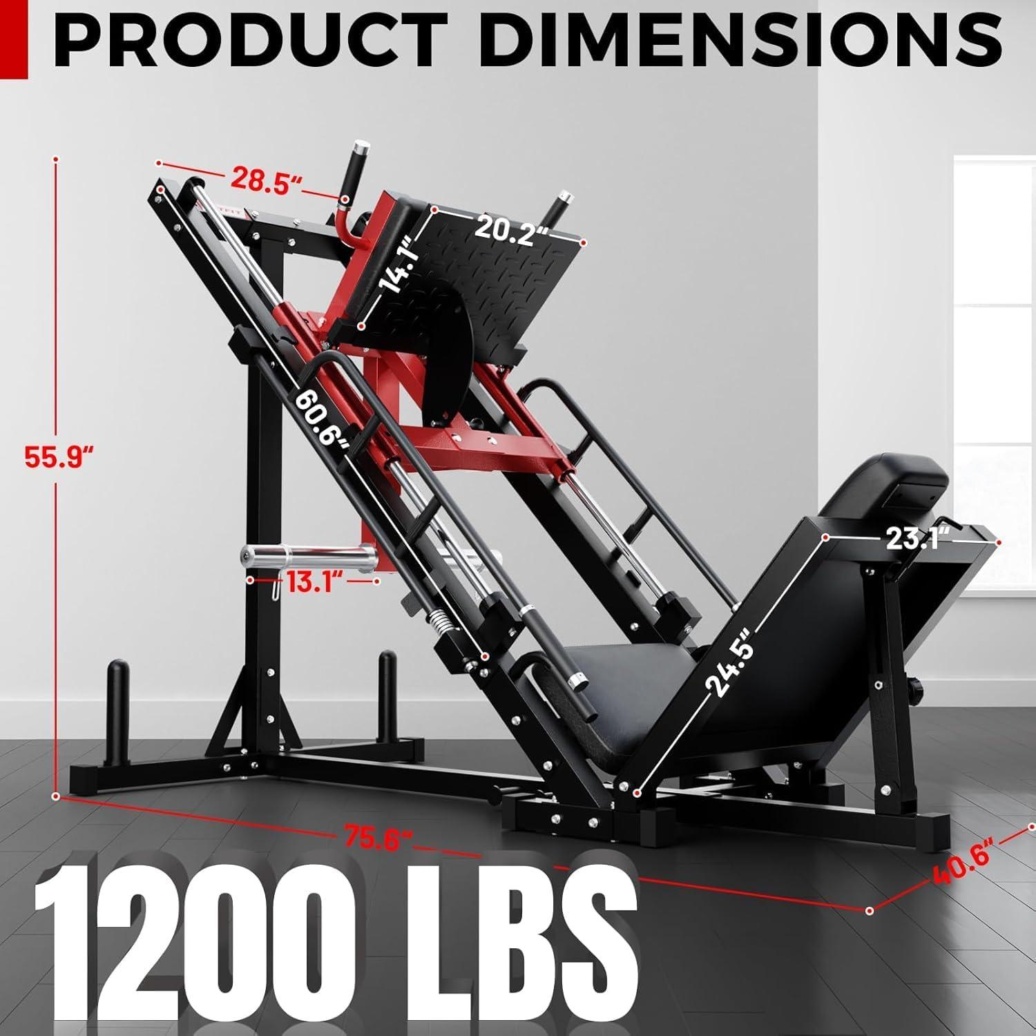 imageRitFit Smith Machine Power Cage with LAT Pulldown amp Cable Crossover AllinOne Power Rack Home Gym System with Leg Press Attachment amp AccessoriesBlack