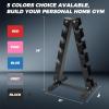 RitFit 250LB/300LB Rubber Hex Dumbbell Sets with Weights Rack, Multiple Color Choices Available, Great Gym Equipment for Home, Strength Training, Workouts(Black)