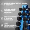 RitFit 250LB/300LB Rubber Hex Dumbbell Sets with Weights Rack, Multiple Color Choices Available, Great Gym Equipment for Home, Strength Training, Workouts(Blue)