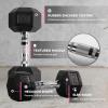 RitFit 250LB/300LB Rubber Hex Dumbbell Sets with Weights Rack, Multiple Color Choices Available, Great Gym Equipment for Home, Strength Training, Workouts(Pink)