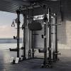 RitFit Buffalo Smith Machine, Power cage with LAT-Pull Down System & Cable Crossover System, All-in-One Squat Rack for Home Gym, Power Rack(Black)