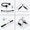 RitFit Cable Machine Attachments for Gym, LAT Pulldown Accessories with Multi-Option: V Bar, Tricep Rope, Double D Handle, Rotating Straight Bar, for Weight Fitness