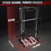 RitFit Smith Machine Power Rack with LAT-Pull Down System, Landmine, Barbell Bar, Plate Storage Pegs and More Training Attachment(170LBS-COLORFUL)