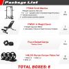 RitFit Smith Machine Power Rack with LAT-Pull Down System, Landmine, Barbell Bar, Plate Storage Pegs and More Training Attachment(Package (With RP 140LBS))