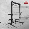 RitFit Smith Machine Power Rack with LAT-Pull Down System, Landmine, Barbell Bar, Plate Storage Pegs and More Training Attachment(Smith Machine 1.0)