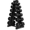 RitFit 5-650 LBS PVC Encased Hex Dumbbell Sets with Optional Rack for Home Gym, Hand weight with Chrome Handle for Strength Training, Workouts((10+20+25+30+40+50) 350LBS SET)