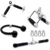 RitFit Cable Machine Attachments for Gym, LAT Pulldown Accessories with Multi-Option: V Bar, Tricep Rope, Double D Handle, Rotating Straight Bar, for Weight Fitness