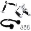RitFit Cable Machine Attachments for Gym, LAT Pulldown Accessories with Multi-Option: V Bar, Tricep Rope, Double D Handle, for Weight Fitness