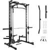 RitFit Smith Machine Power Rack with LAT-Pull Down System, Landmine, Barbell Bar, Plate Storage Pegs and More Training Attachment(smith machine)