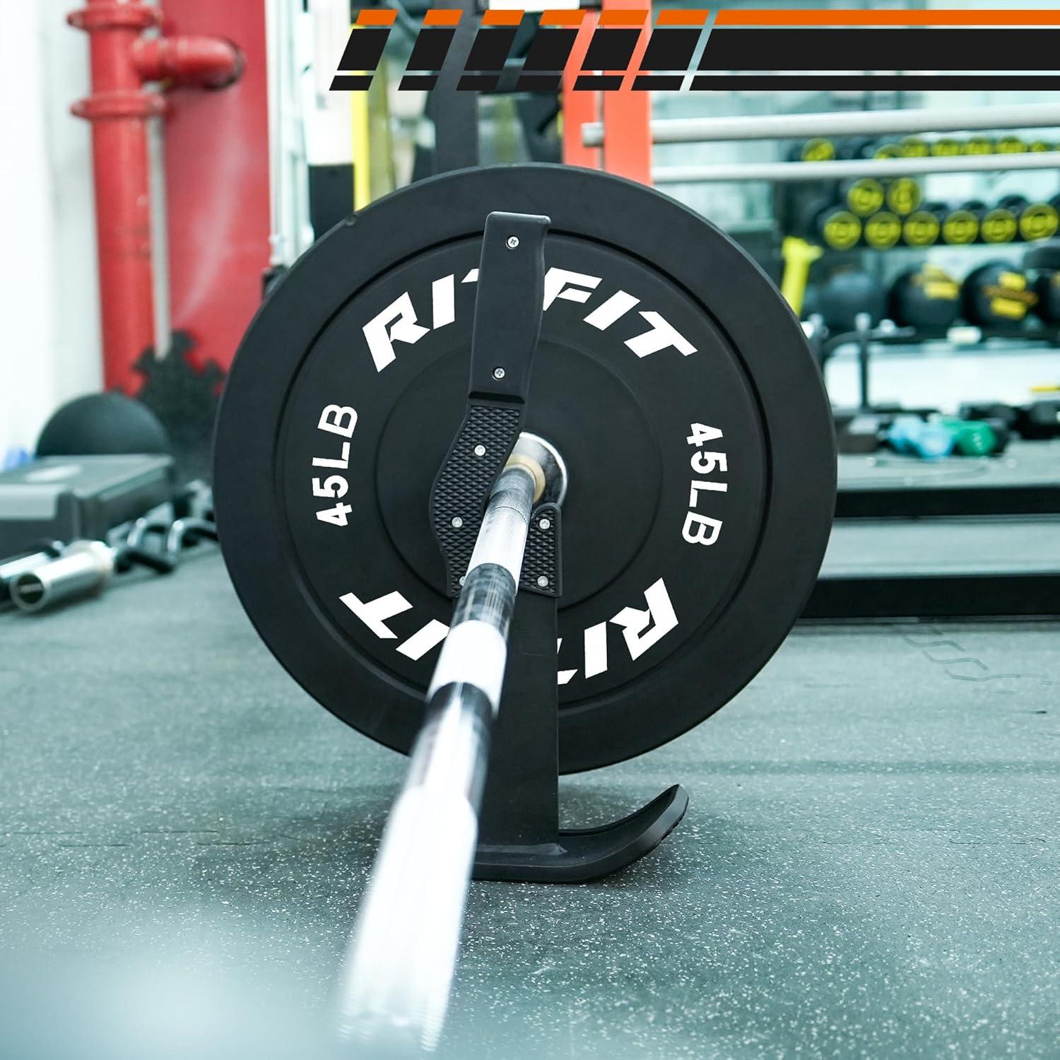 imageRitFit Deadlift JackBarbell Jack Unload 660LB Barbell Stand with NonSlip Handle and Base Perfect for Deadlift and Powerlifting