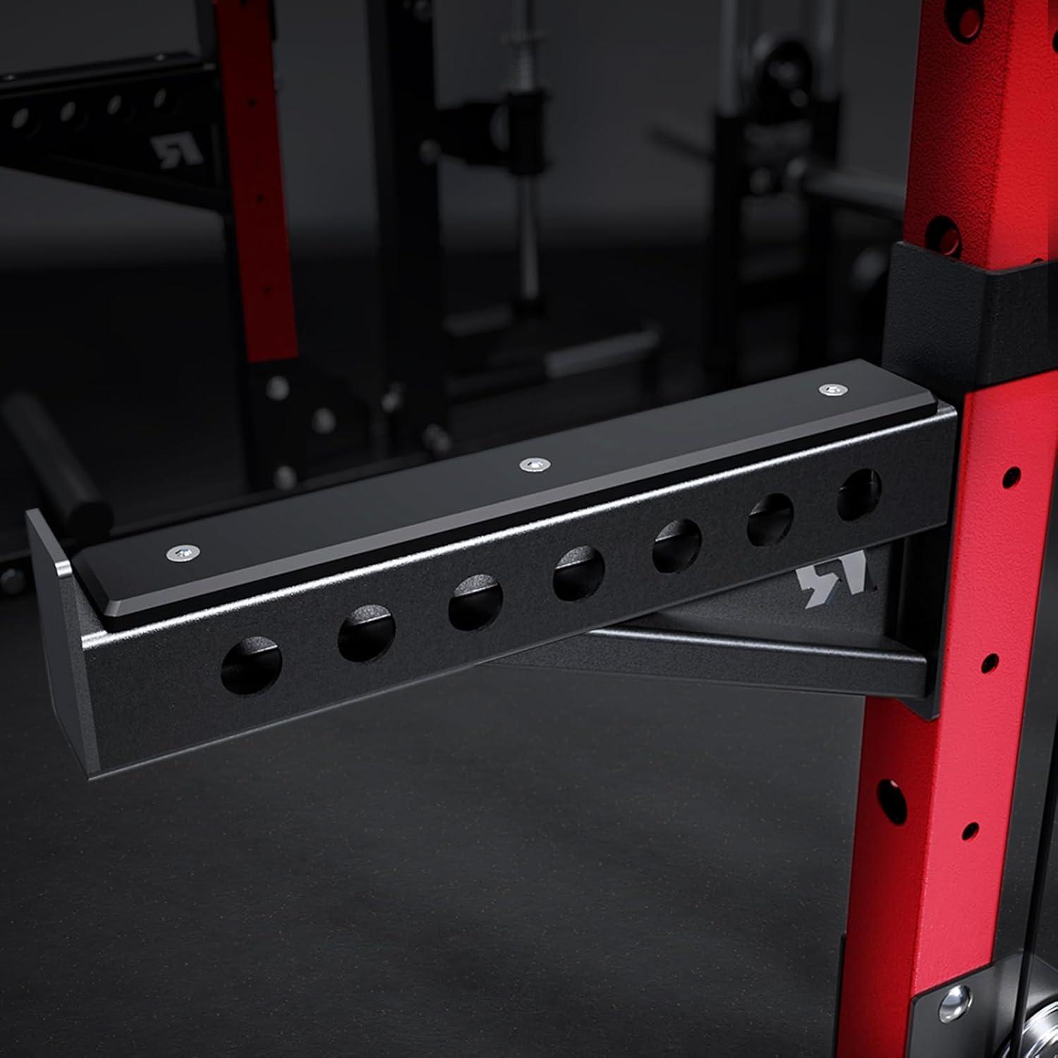 imageRitFit M2 Smith Machine with with Cable Crossover System 3D Functional Trainer amp Power Cage 16 Adjustment Holes 6 Storage Pegs for FullBody Home GymRED