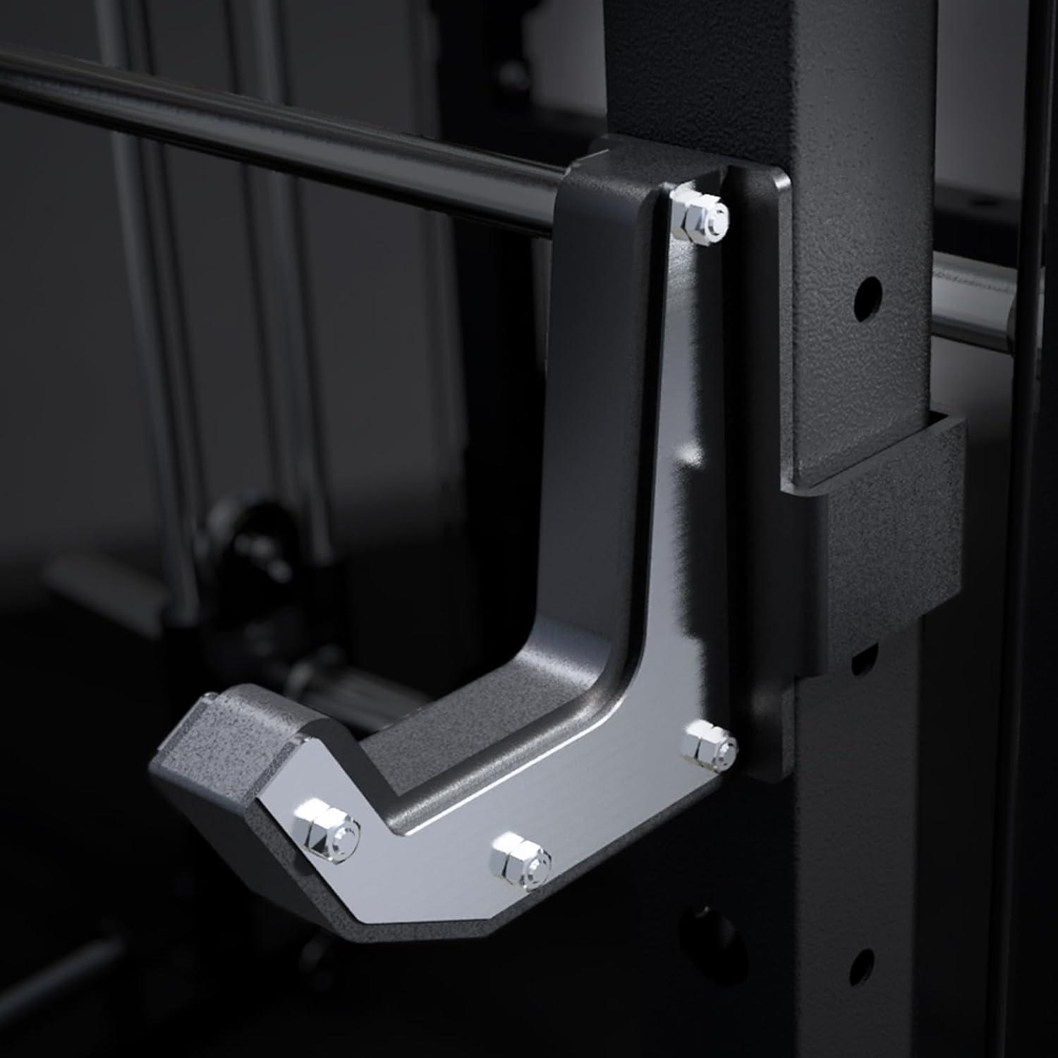 imageRitFit M2 Smith Machine with with Cable Crossover System 3D Functional Trainer amp Power Cage 16 Adjustment Holes 6 Storage Pegs for FullBody Home GymBLACK