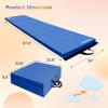 RitFit Upgraded Folding Exercise Mat, 2 Inch Thick Gymnastics Mat 3’x6’,4’x8’,4×10’,2’x8′ with Carrying Handles for Yoga, MMA, Stretching, Core Workouts and Home Gym Protective Flooring(Blue(2′ x 8′))
