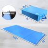 RitFit Upgraded Folding Exercise Mat, 2 Inch Thick Gymnastics Mat 3’x6’,4’x8’,4×10’,2’x8′ with Carrying Handles for Yoga, MMA, Stretching, Core Workouts and Home Gym Protective Flooring(Blue(4′ x 10′))
