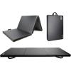 RitFit Upgraded Folding Exercise Mat, 2 Inch Thick Gymnastics Mat 3’x6’,4’x8’,4×10’,2’x8′ with Carrying Handles for Yoga, MMA, Stretching, Core Workouts and Home Gym Protective Flooring(Black(3′ x 6′))