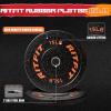 RitFit Bumper Plates, Colored Fleck-Rubber Weight Plates with Steel Insert, 2-inch Olympic Weight Plates for Weight Lifting and Strength Training