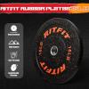 RitFit Bumper Plates, Colored Fleck-Rubber Weight Plates with Steel Insert, 2-inch Olympic Weight Plates for Weight Lifting and Strength Training