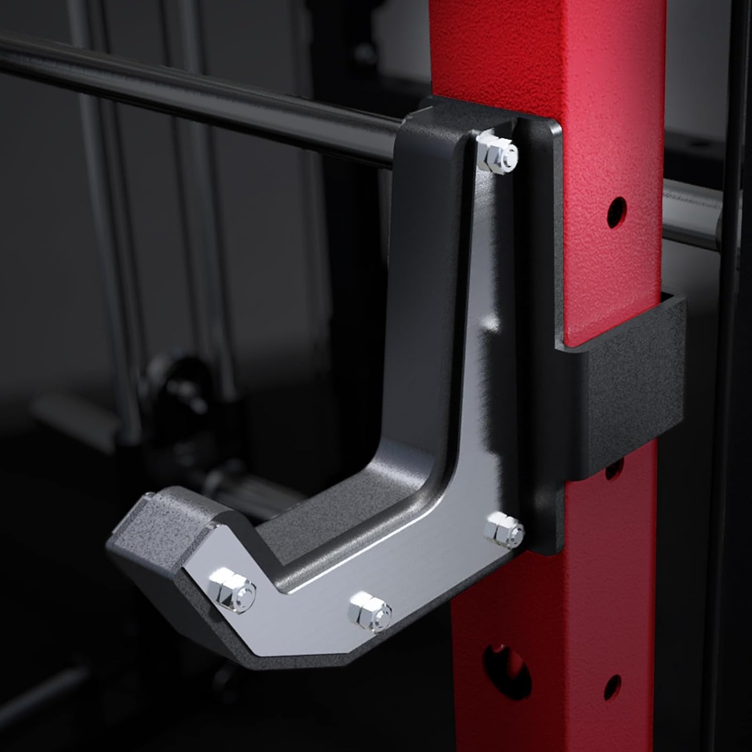 image:imageRitFit M2 3D Smith Machine amp 2866LB Builtin Weight Stack with Cable Crossover System All in One Functional Trainer amp Power Cage 16 Adjustment Holes 6 Storage Pegs for FullBody Home GymRED