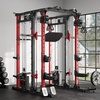 RitFit Buffalo Smith Machine Package, All-in-One Power Cage with Weight Stack , Power Rack with Cable Crossover & Leg Press Attachment for Home Gym(Red)