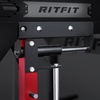 RitFit M2 3D Smith Machine & 286.6LB Built-in Weight Stack with Cable Crossover System, All in One Functional Trainer & Power Cage, 16 Adjustment Holes, 6 Storage Pegs for Full-Body Home Gym(RED)