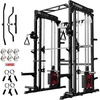 RitFit M1 Pro Smith Machine Package, All-in-One Power Cage with Weight Stack Set, Includes LAT Pulldown & Cable Crossover System for Home Gym(Black)