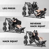 RitFit 3-in-1 Leg Press Hack Squat Machine for Home Gym, 1500LB Capacity, Compact Space-Saving Design with Multiple Hack Squat & Leg Press Angles(BLACK)