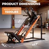 RitFit 3-in-1 Leg Press Hack Squat Machine for Home Gym, 1500LB Capacity, Compact Space-Saving Design with Multiple Hack Squat & Leg Press Angles(ORANGE)