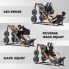 RitFit 3-in-1 Leg Press Hack Squat Machine for Home Gym, 1500LB Capacity, Compact Space-Saving Design with Multiple Hack Squat & Leg Press Angles(ORANGE)